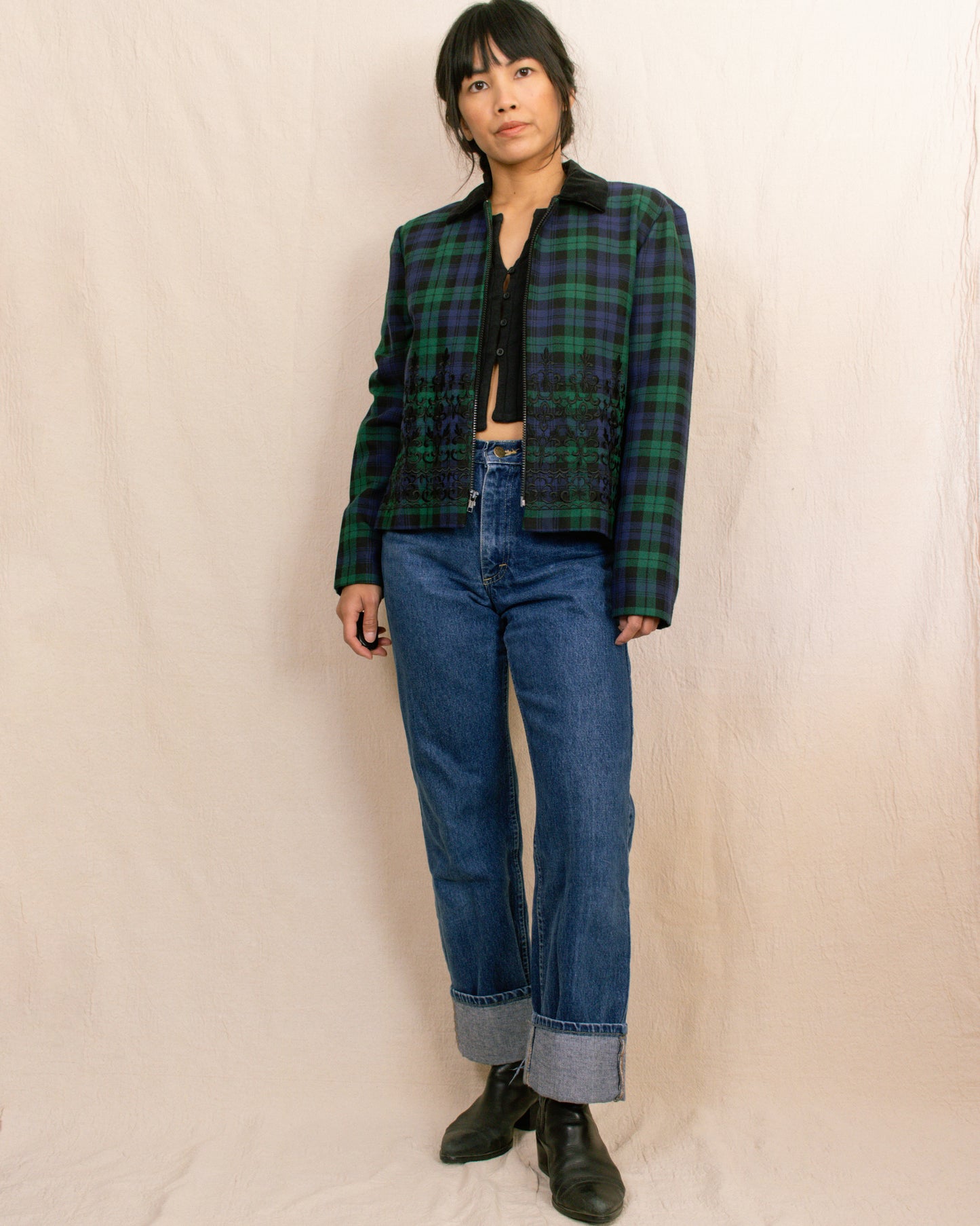 60s Plaid Jacket | Small/Medium