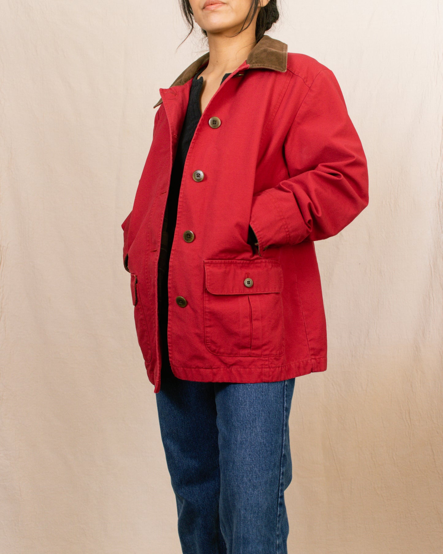 90s Red LL Bean Barn Jacket | Small