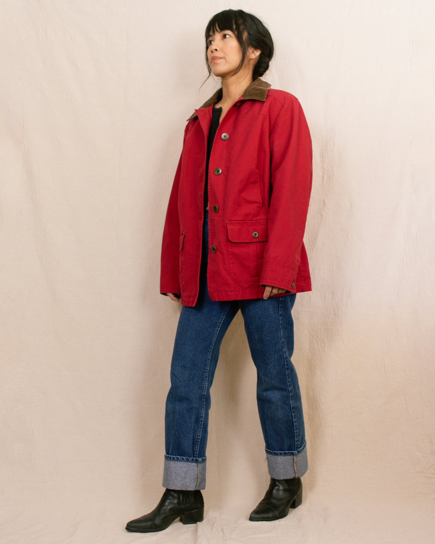 90s Red LL Bean Barn Jacket | Small