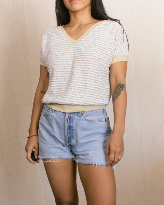 Vintage 70s Striped Top | Size Small-Medium