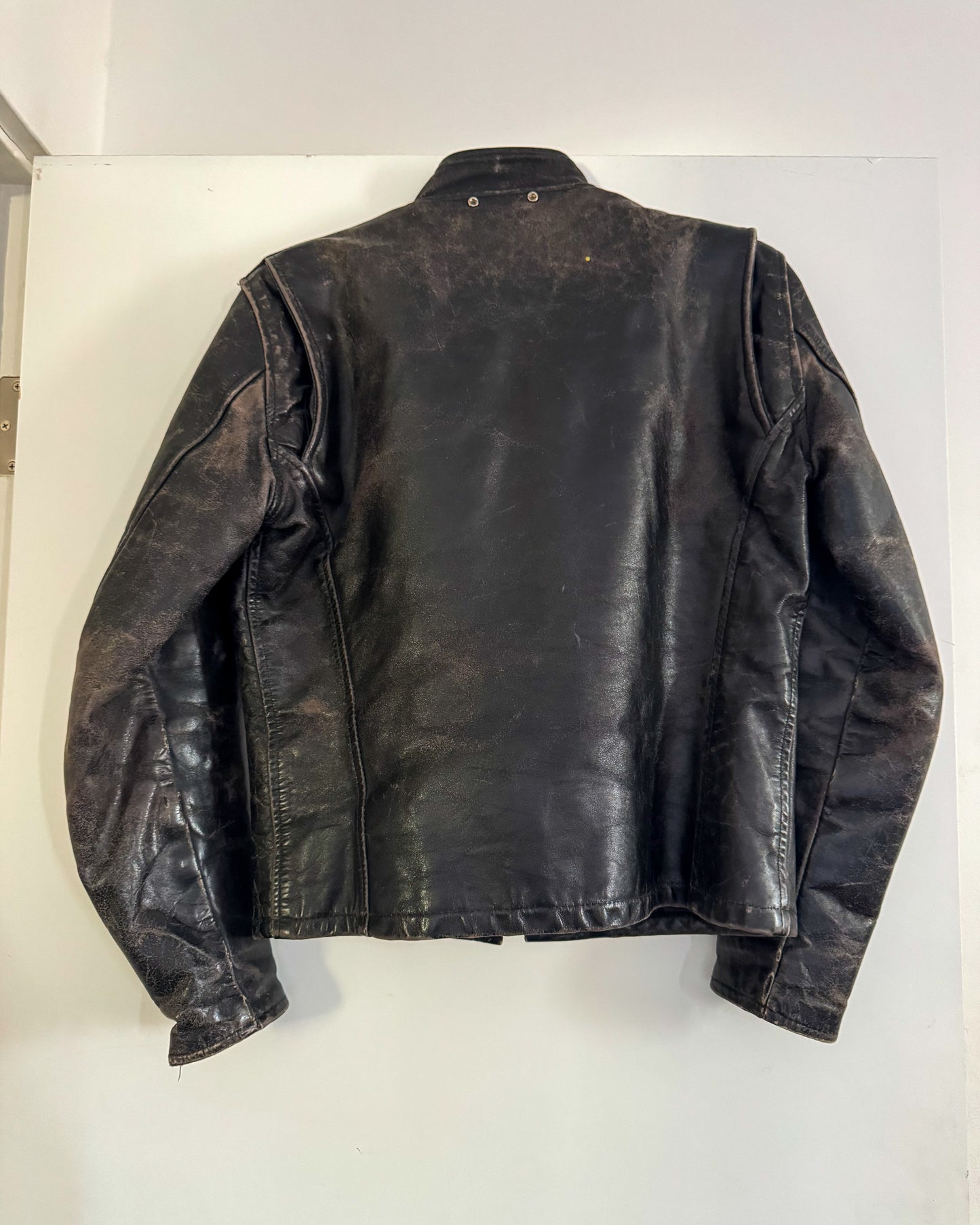 Vintage 60s Leather Biker Jacket | Size Small-Medium