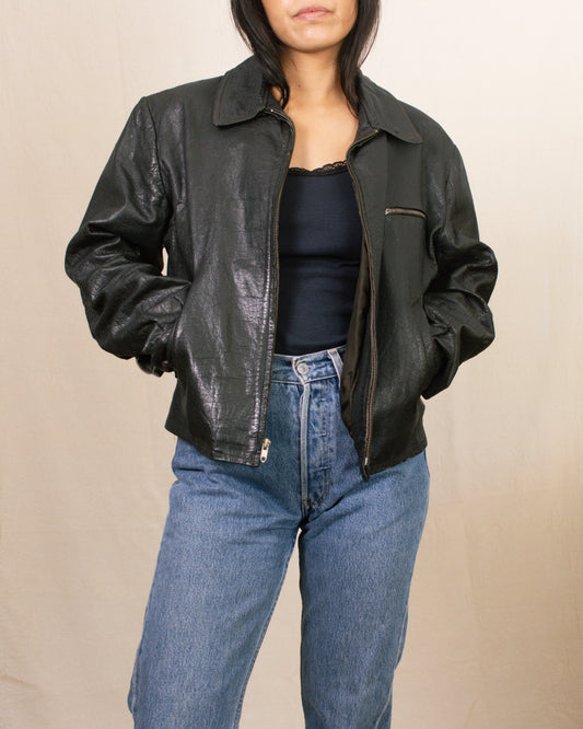 Vintage 50s/60s Distressed Leather Jacket | Size Small-Medium