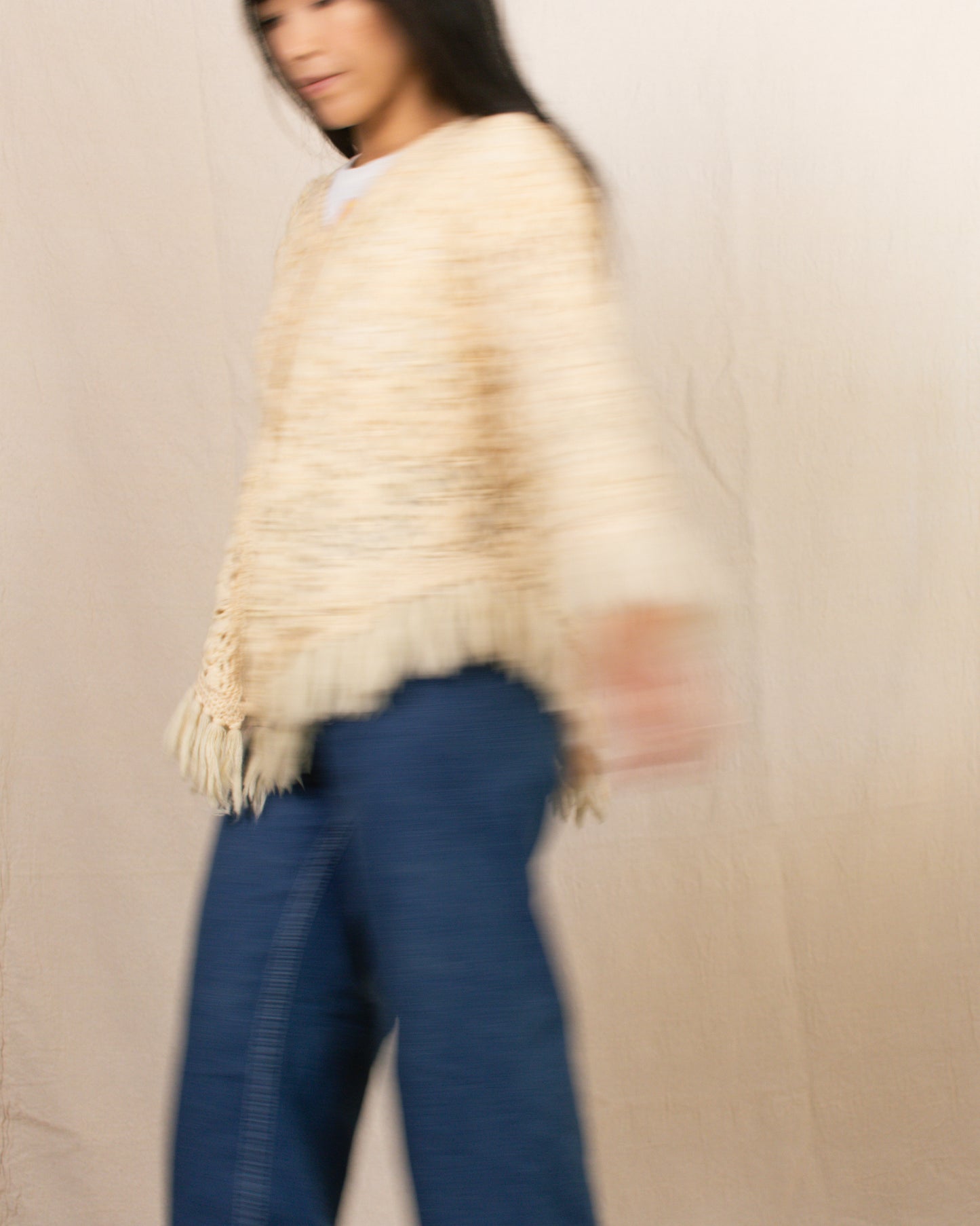 Vintage 70s Floral Tassel Cardigan | Size S/M