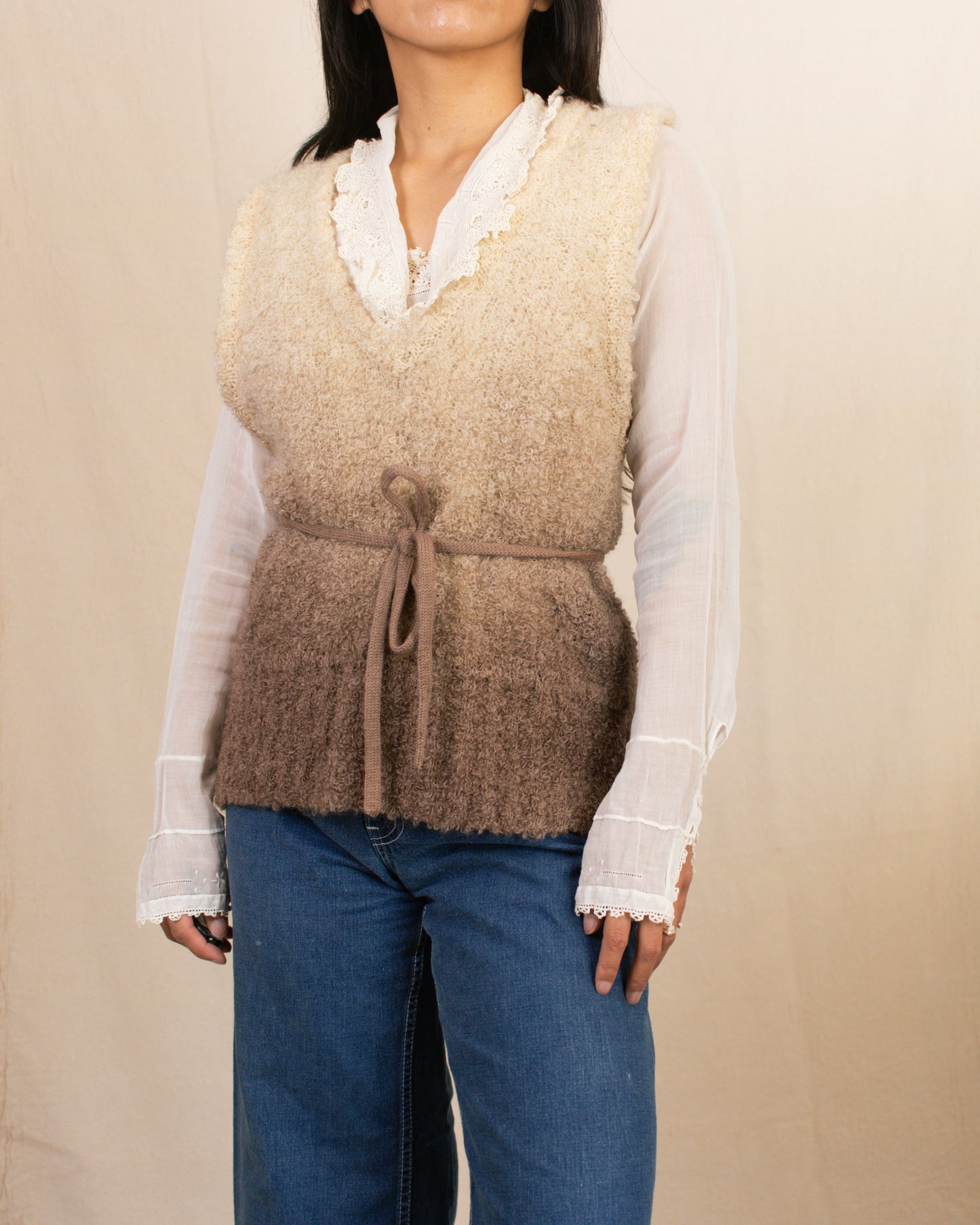 Vintage 60s/70s Mohair Vest | Size Small-Large