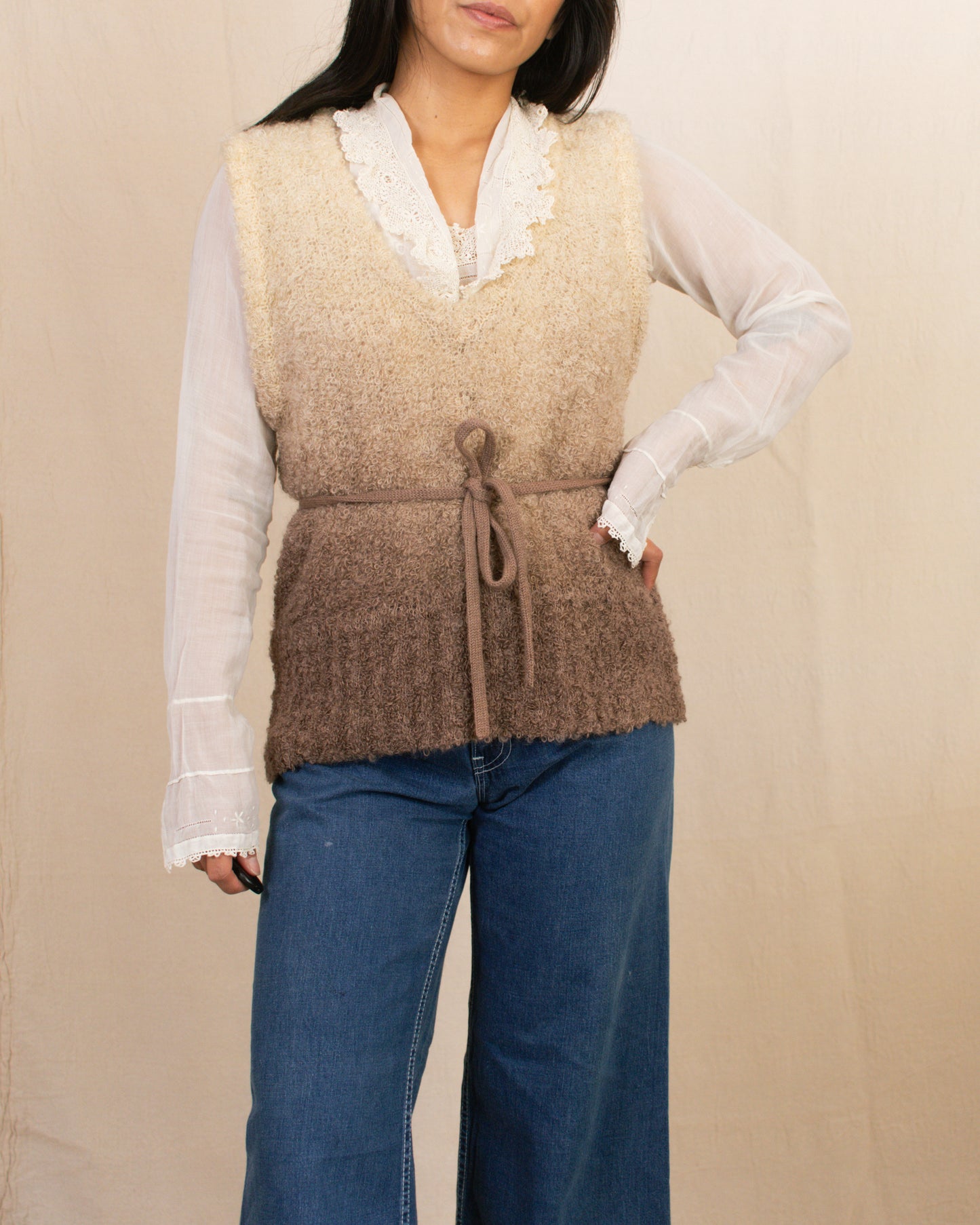 Vintage 60s/70s Mohair Vest | Size Small-Large